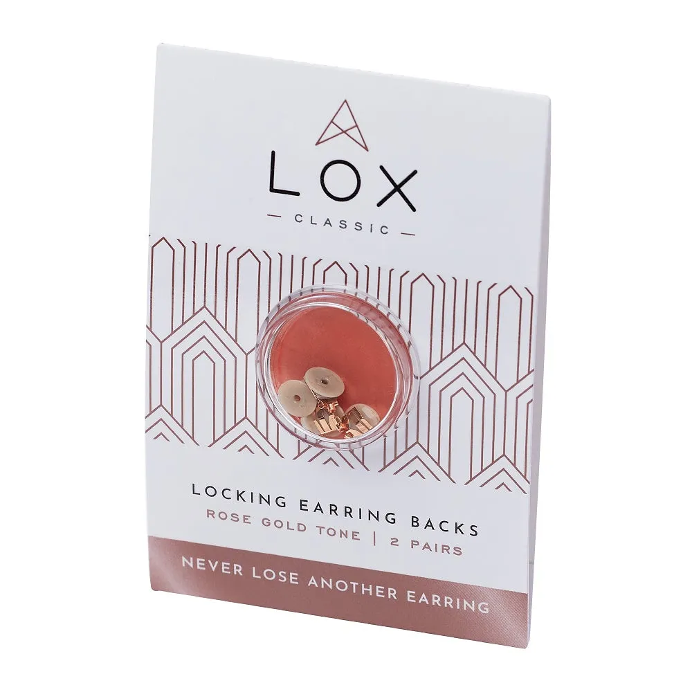 Connoisseurs Lox Rose Gold Tone Earring Backs LOX 2RGE 