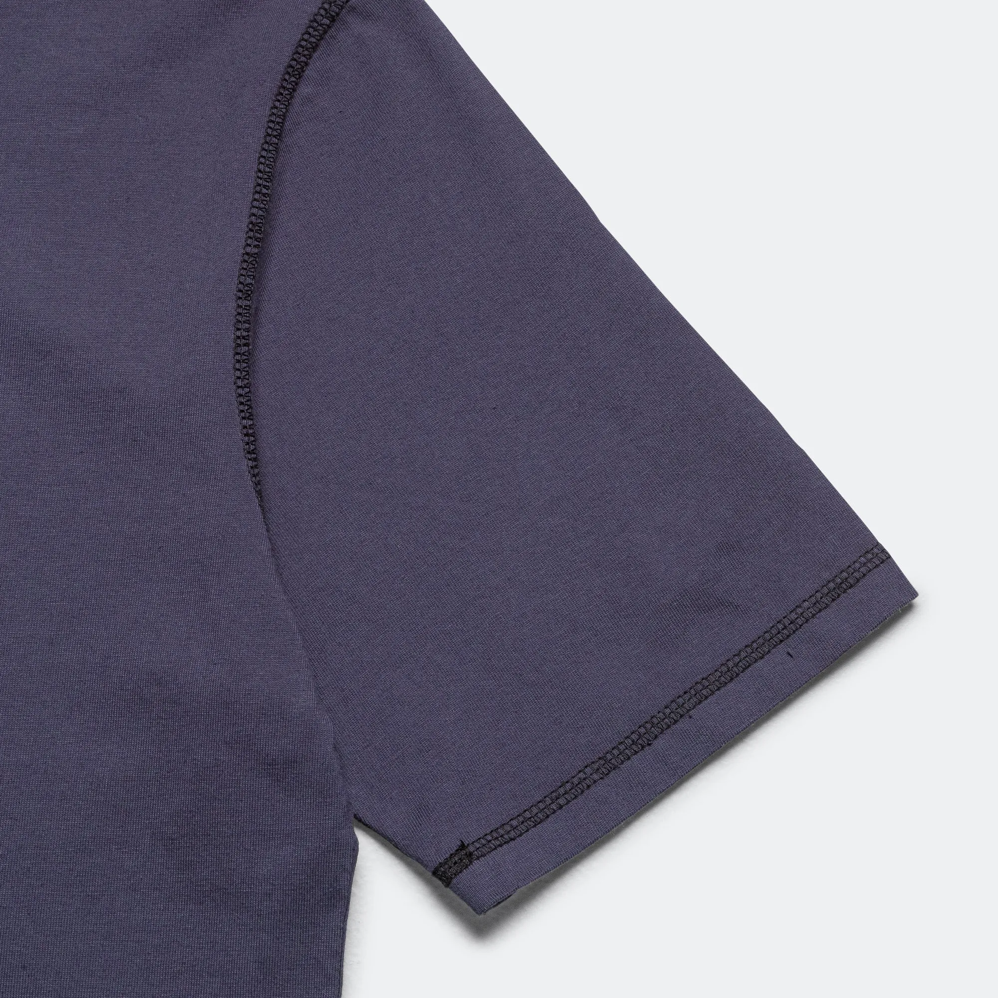 Contrast Stitch SS Tee - Black Currant