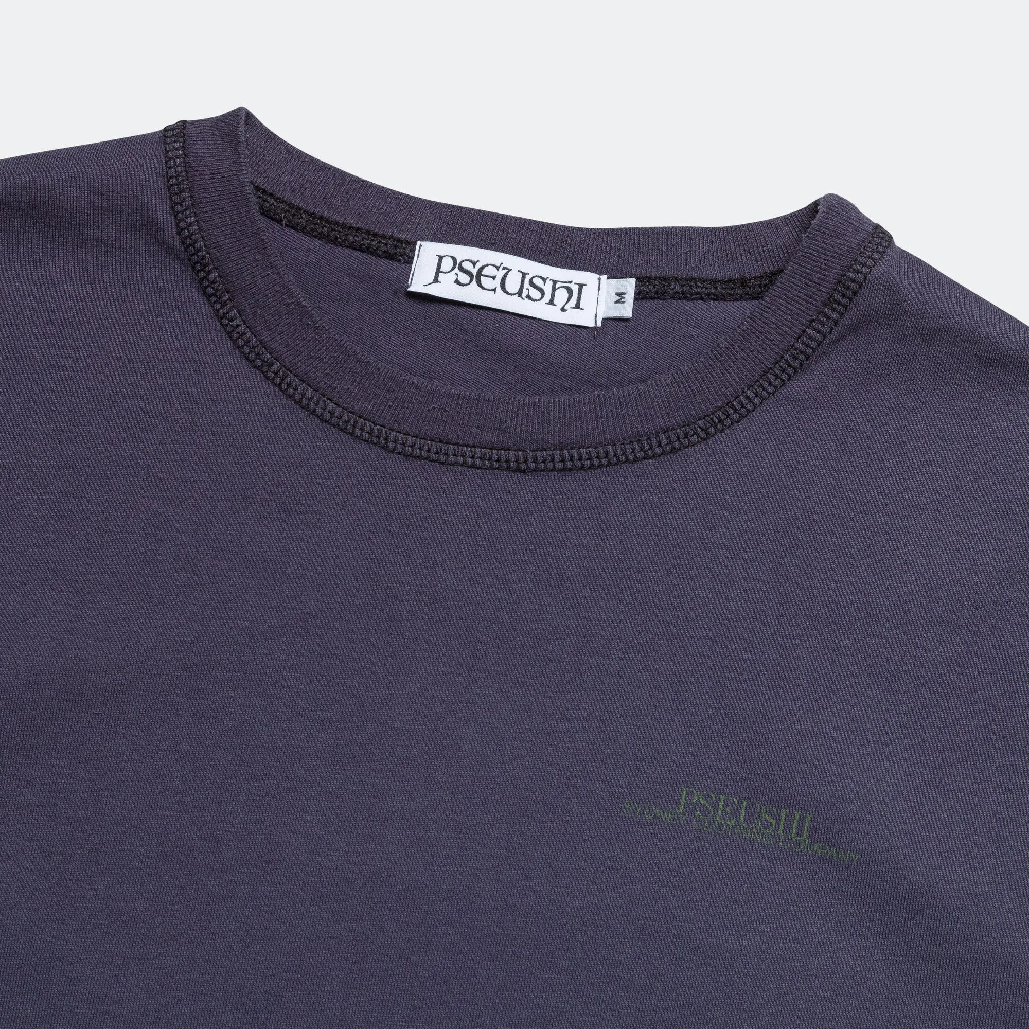 Contrast Stitch SS Tee - Black Currant