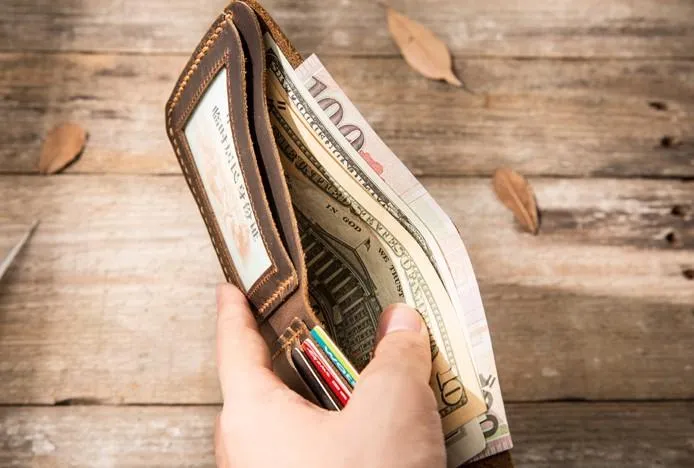 Cool Leather Mens Coffee Slim Small Wallet Bifold Vintage billfold Wallet for Men