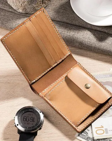 Cool Leather Mens Slim Small Wallets on sale billfold Wallets on sale Bifold for Men