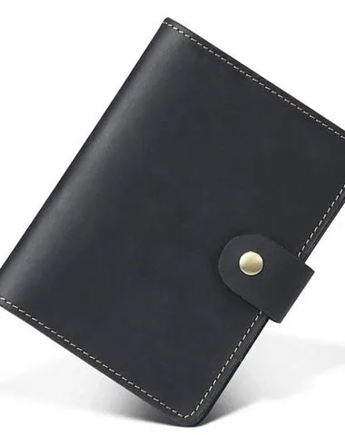 Cool Leather Mens Small Passport Wallet on sale Slim billfold Travel Wallets on sale for Men