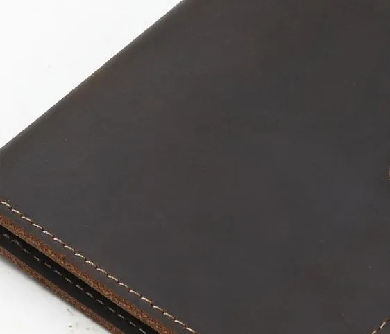 Cool Leather Mens Small Passport Wallet Slim billfold Travel Wallets for Men