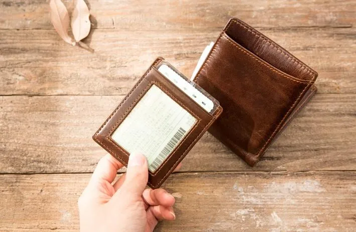 Cool Leather Mens Small Wallets Bifold Vintage billfold Wallets for Men