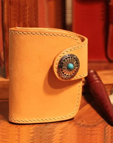 Cool Leather Small Biker Chain Wallet on sale Mens Handmade billfold Chain Wallet on sale Biker Wallet
