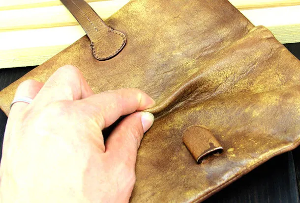 Cool mens long leather wallet vintage brown leaather long wallet for men