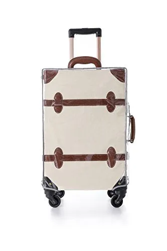 COTRUNKAGE Clear Vintage Luggage Cover Protector Dust Protective Cover (20") mega luggage savings
