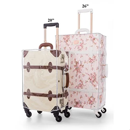 COTRUNKAGE Clear Vintage Luggage Cover Protector Dust Protective Cover (20")