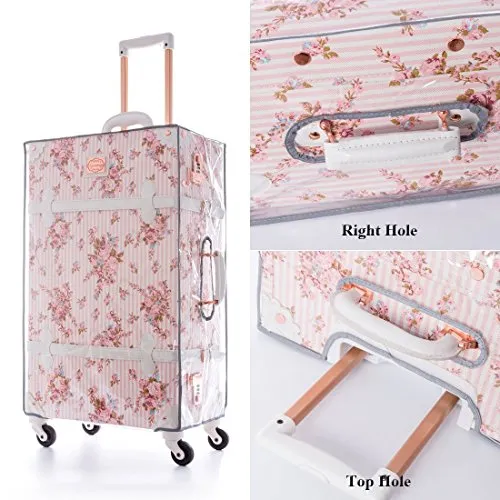 COTRUNKAGE Clear Vintage Luggage Cover Protector Dust Protective Cover (20")