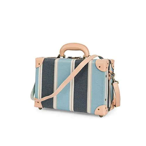 COTRUNKAGE Small 12" Women Canvas Carry On Luggage Cosmetic Bag for Girls (Sky Blue, 12") mega luggage savings