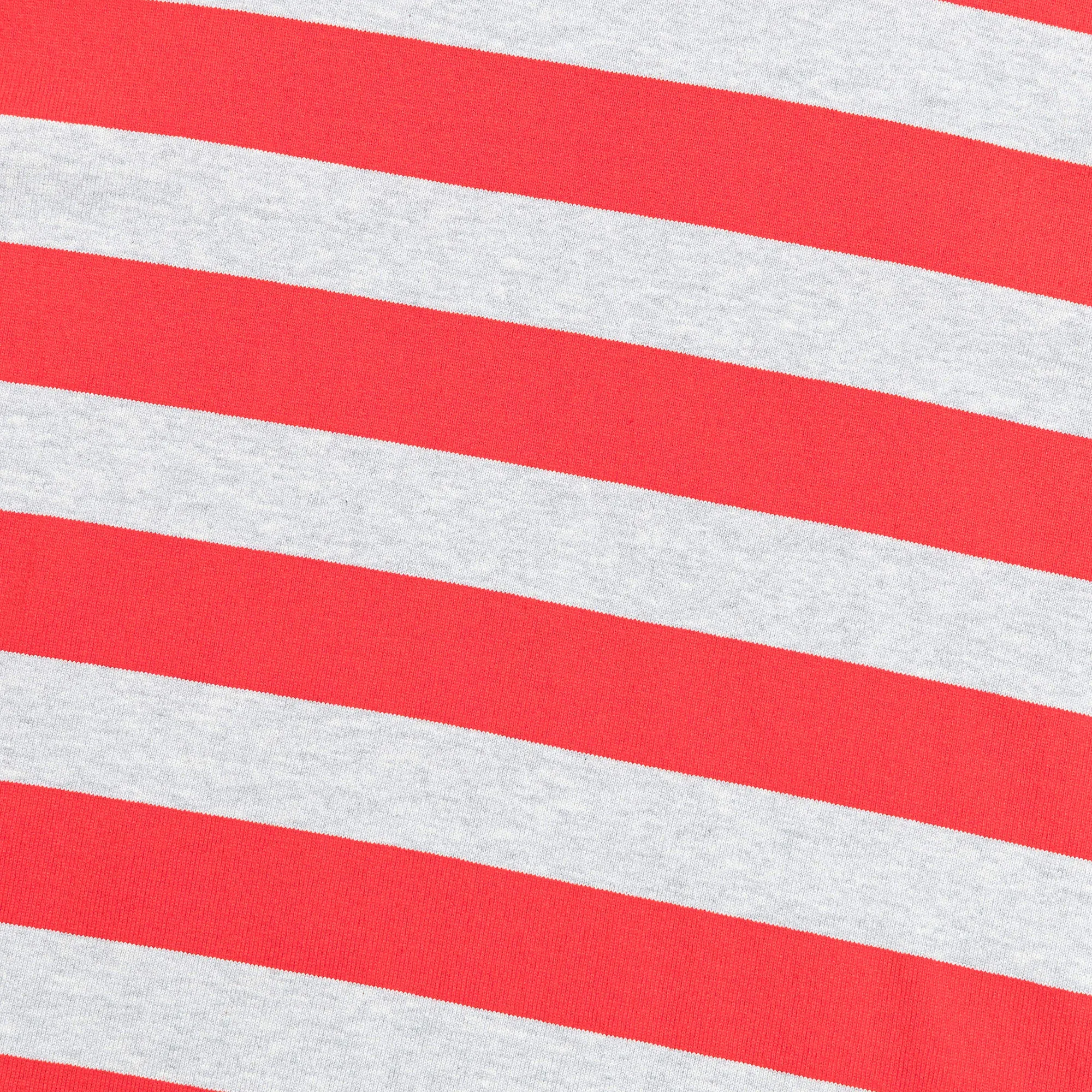 Cotton Jersey Stripe T-Shirt - Grey/Red