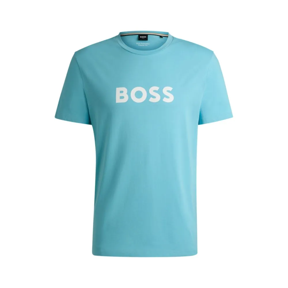Cotton-jersey T-shirt with SPF 50  UV protection