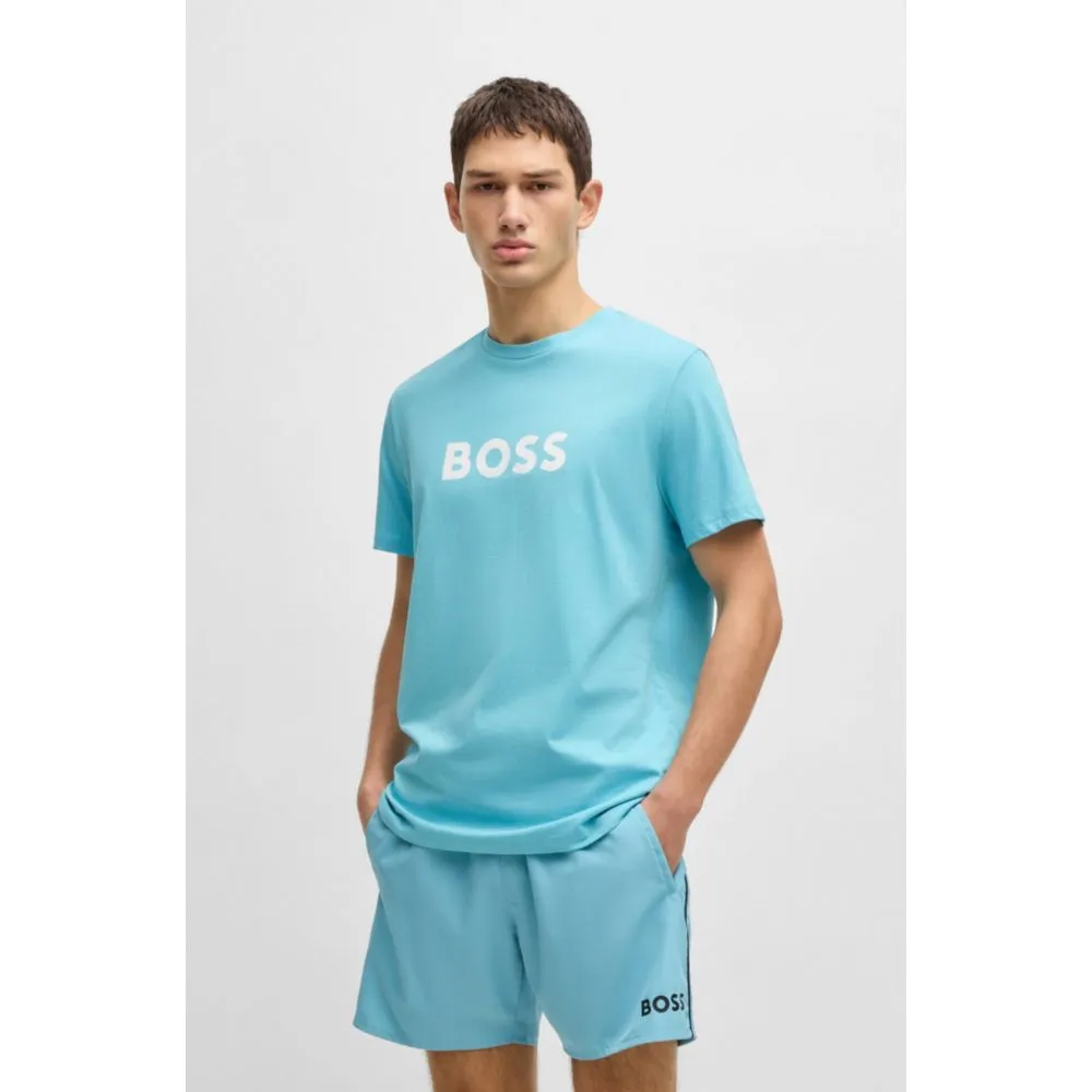 Cotton-jersey T-shirt with SPF 50  UV protection
