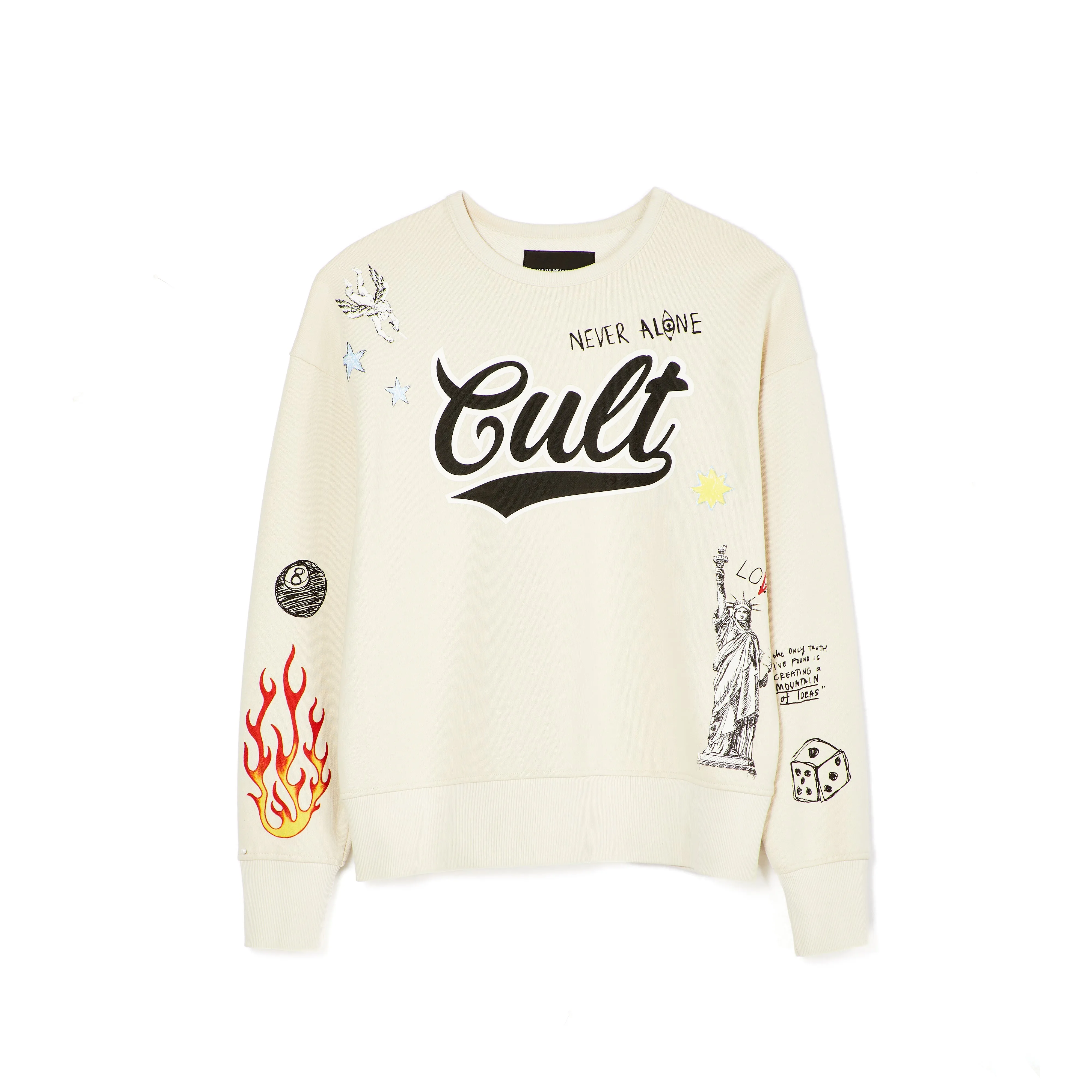 Crew Neck Fleece In Graffiti