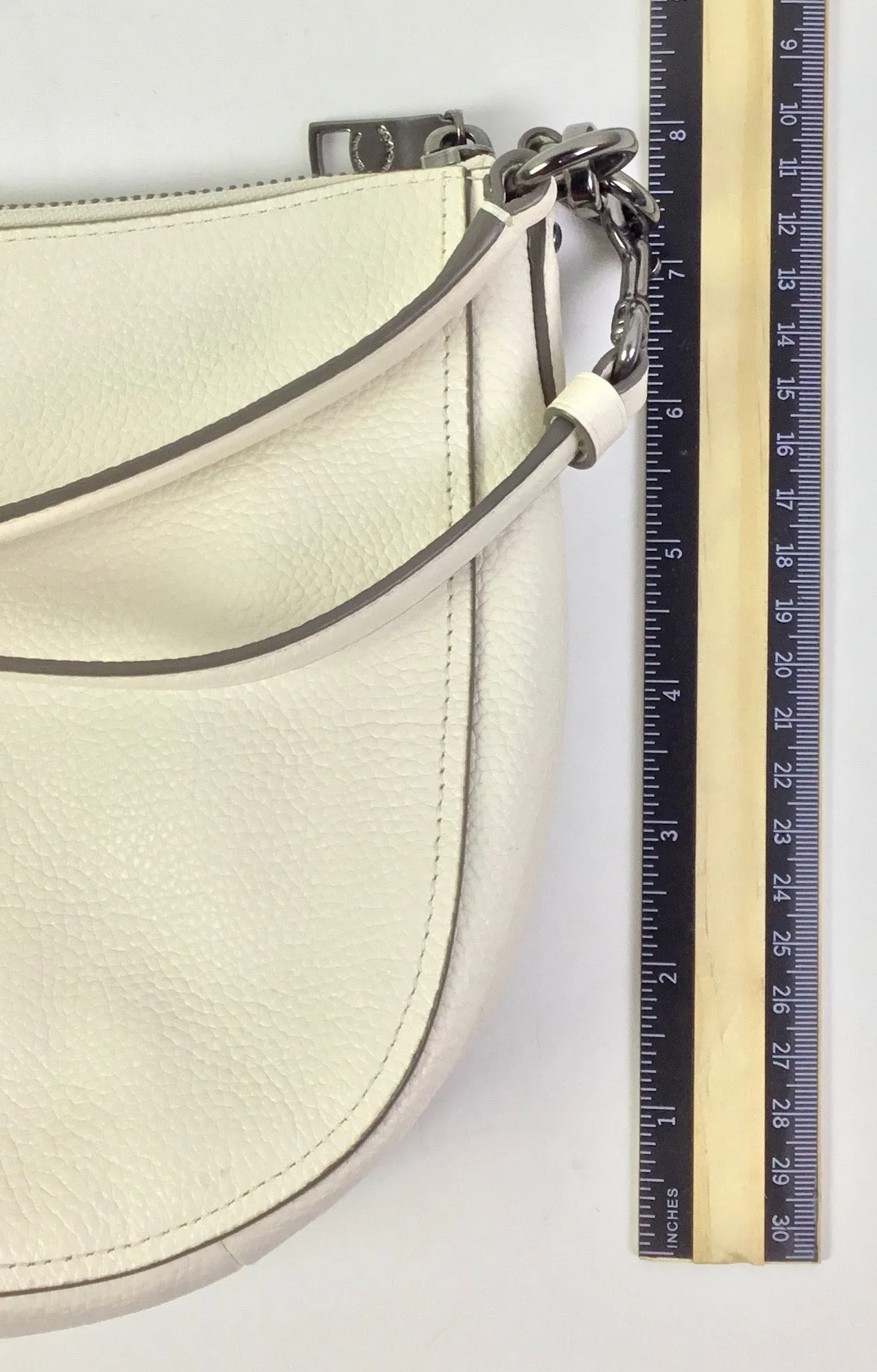 Crossbody Designer By Coach In Cream, Size:Medium