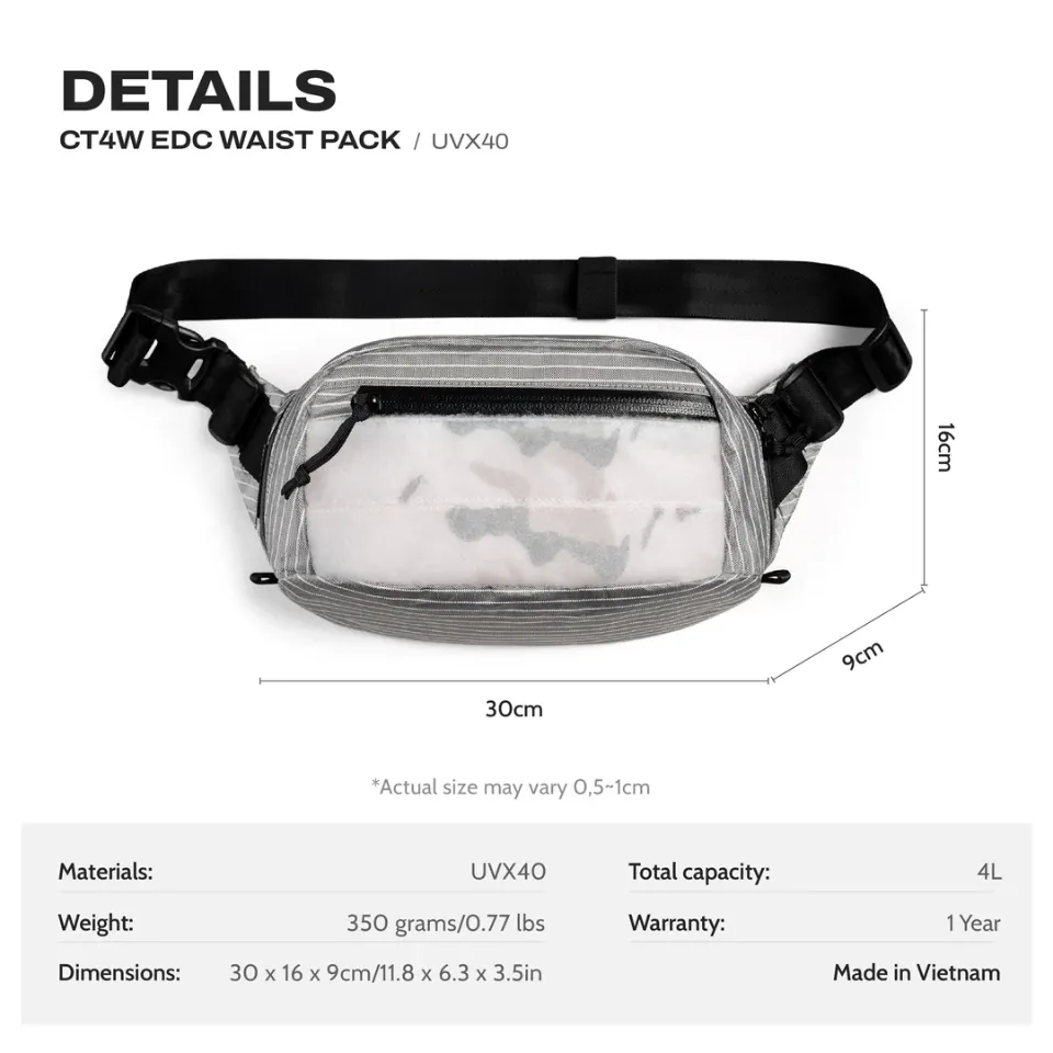 Ctactical CT4W EDC Waist Pack - XPAC UVX40