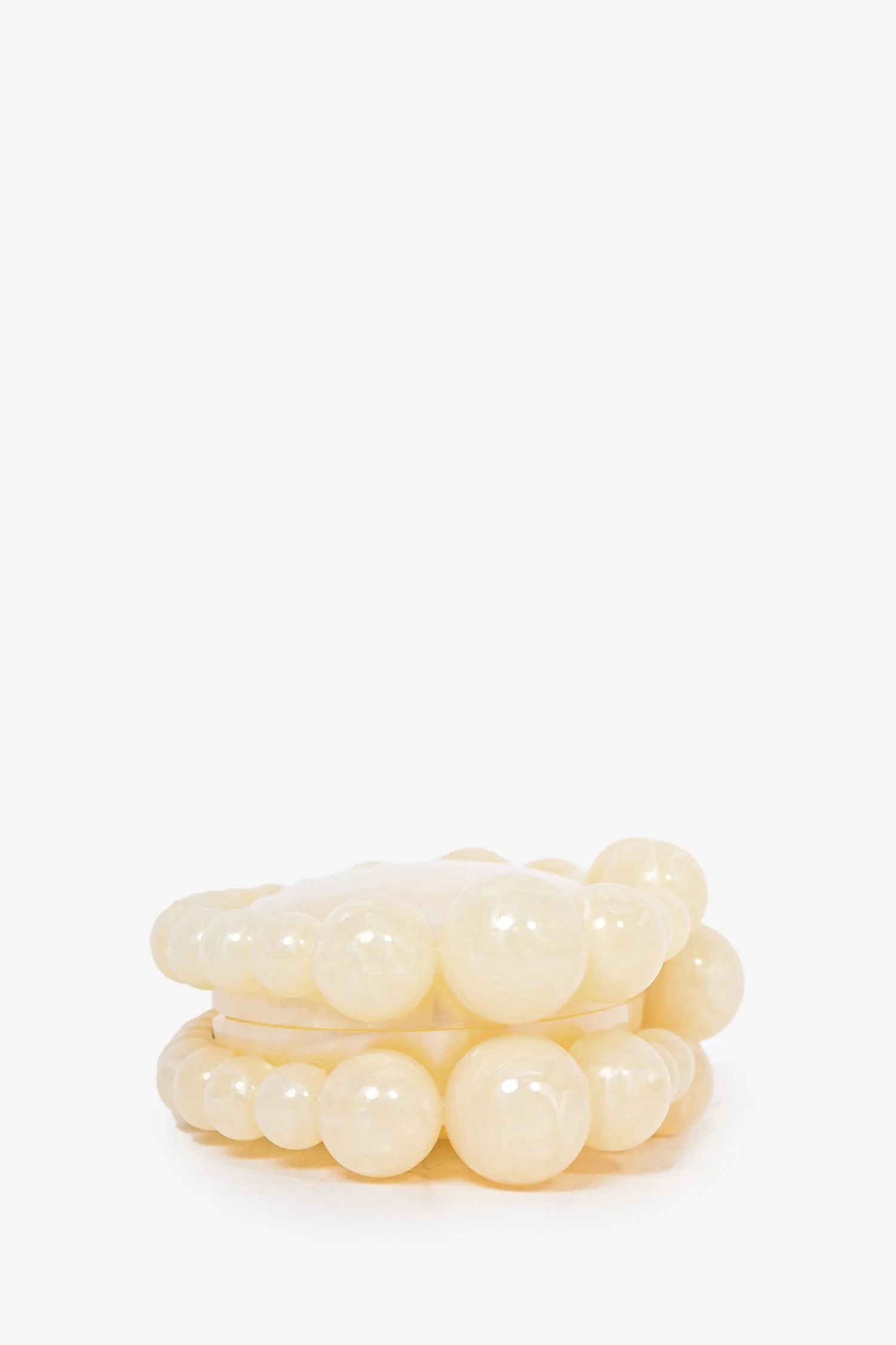 Cult Gaia White Marble Acrylic Clutch