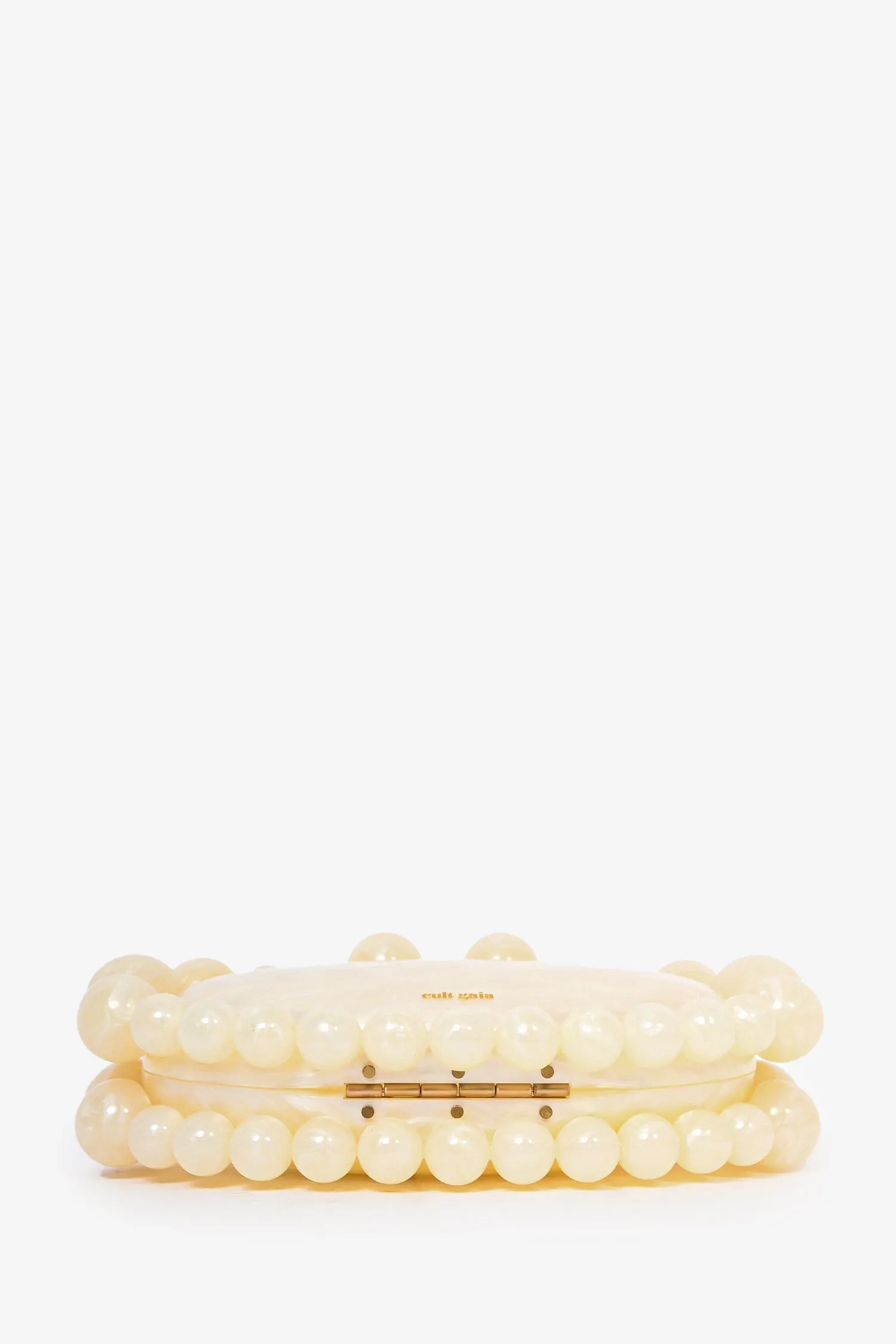 Cult Gaia White Marble Acrylic Clutch