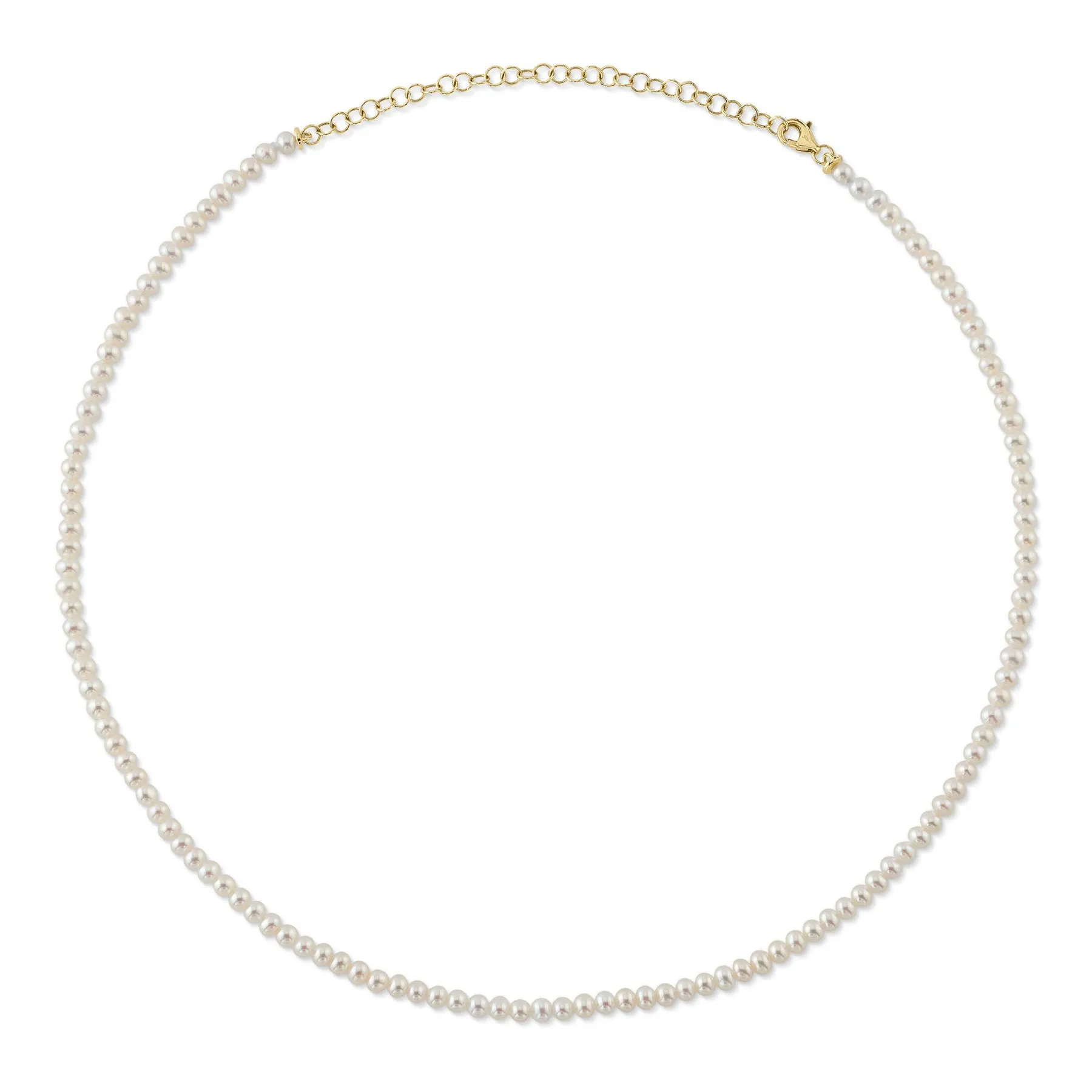 CULTURED PEARL TENNIS NECKLACE 