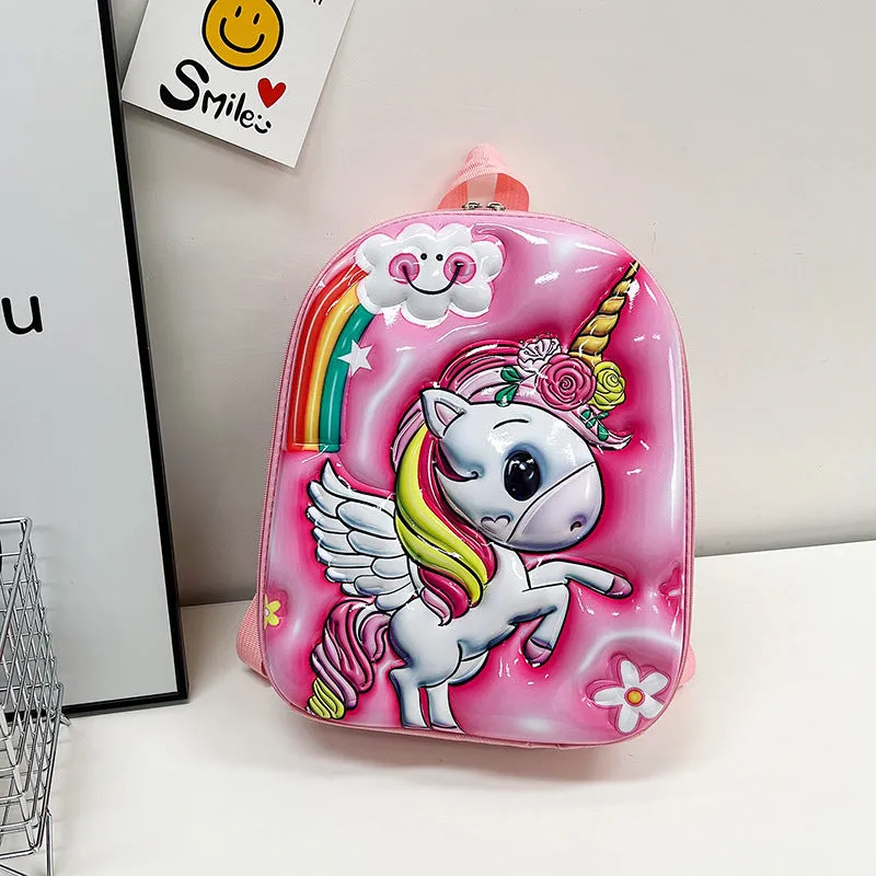 Cute eggshell bag kindergarten baby school bag