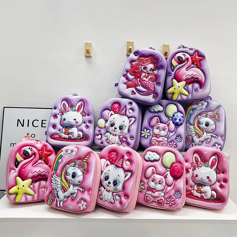 Cute eggshell bag kindergarten baby school bag 