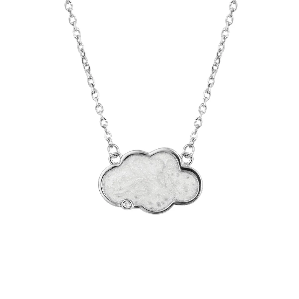 D for Diamond Sterling Silver Cloud Necklace N4561 