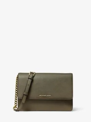 Daniela Large Saffiano Leather Crossbody Bag