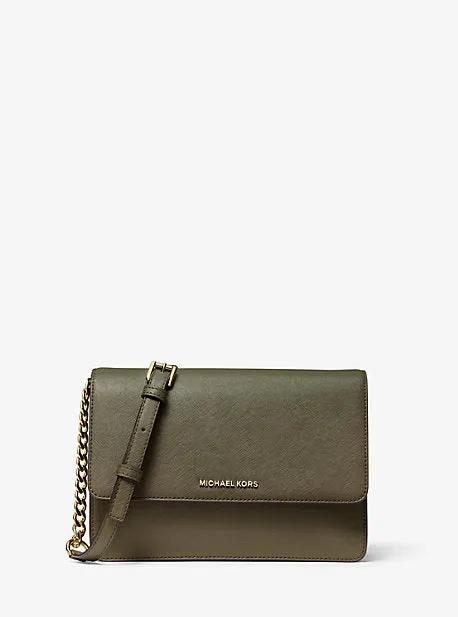 Daniela Large Saffiano Leather Crossbody Bag
