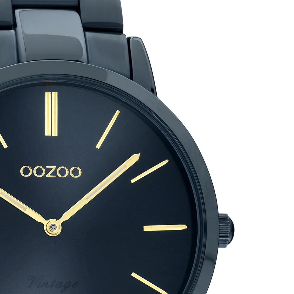 Dark blue OOZOO watch with dark blue stainless steel bracelet - C20105