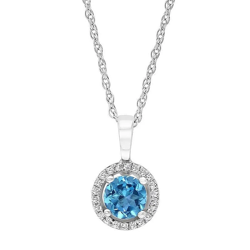 December Birthstone Pendant: 14K Yellow Gold Diamond And Emerald Halo Pendant Necklace 
