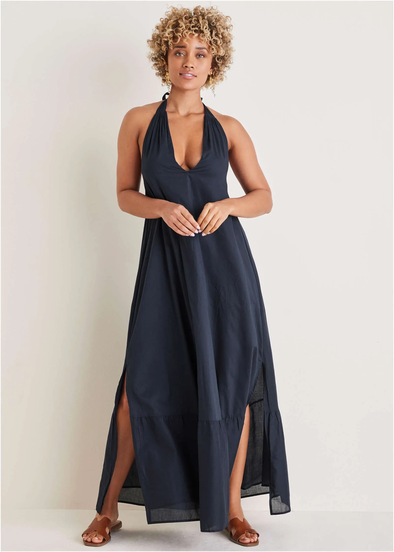 Deep V Halter Maxi Wrap Dress Women,Midaxi Dress,Cutout Bodycon Dress,Asymmetric Hem Dress,Breathable Summer Sundress,Reversible Midi Dress,Silk Slip Dress, Hand-Embroidered Maxi Dress Wrap Dress Women,Midaxi Dress,Cutout Bodycon Dress,Asymmetric Hem Dress