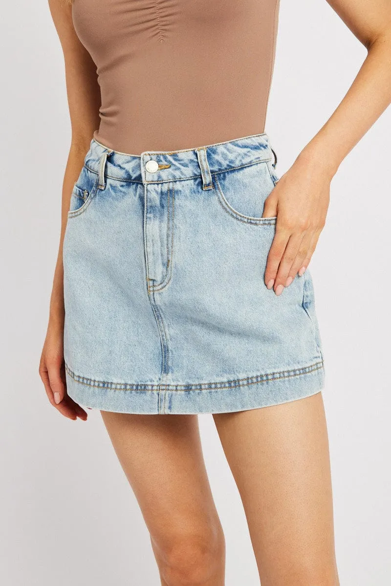 Denim Skort Skirt High Rise,skirt,denim skirt,mini skirt,maxi skirt,jean skirt,skort,tennis skirt,pleated skirt,pencil skirt,bubble skirt,plisse skirt,fitted skirt,midi skirt,short skirt,short mini skirt,leather skirt,a line skirt,Split skirt
