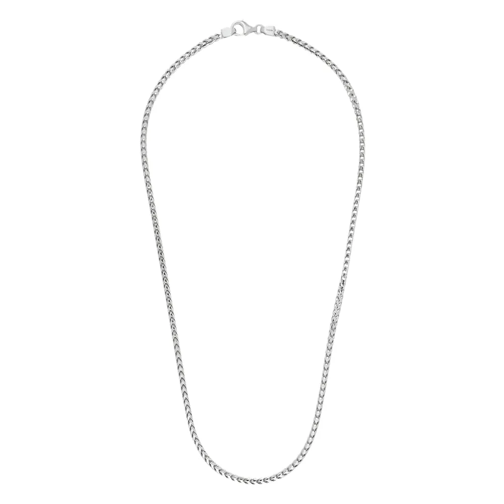 Desmos Sterling Silver Fish Bone Chain Necklace 