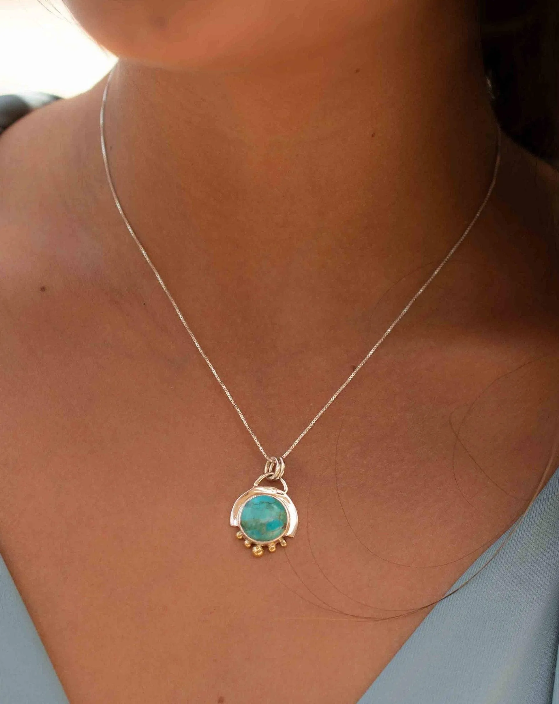 Destiny Pendant ~ Moonstone or Turquoise ~ MN086