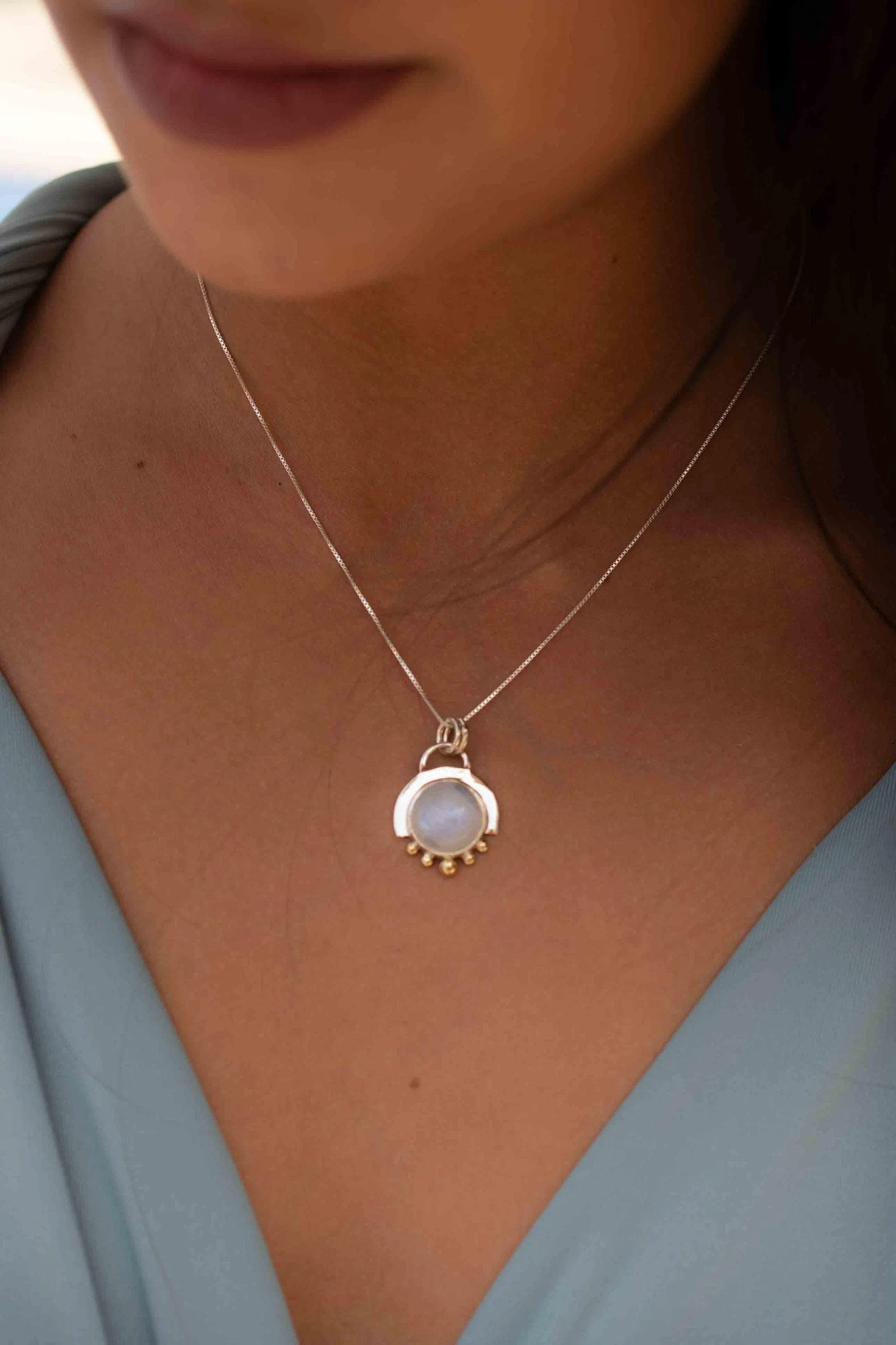 Destiny Pendant ~ Moonstone or Turquoise ~ MN086