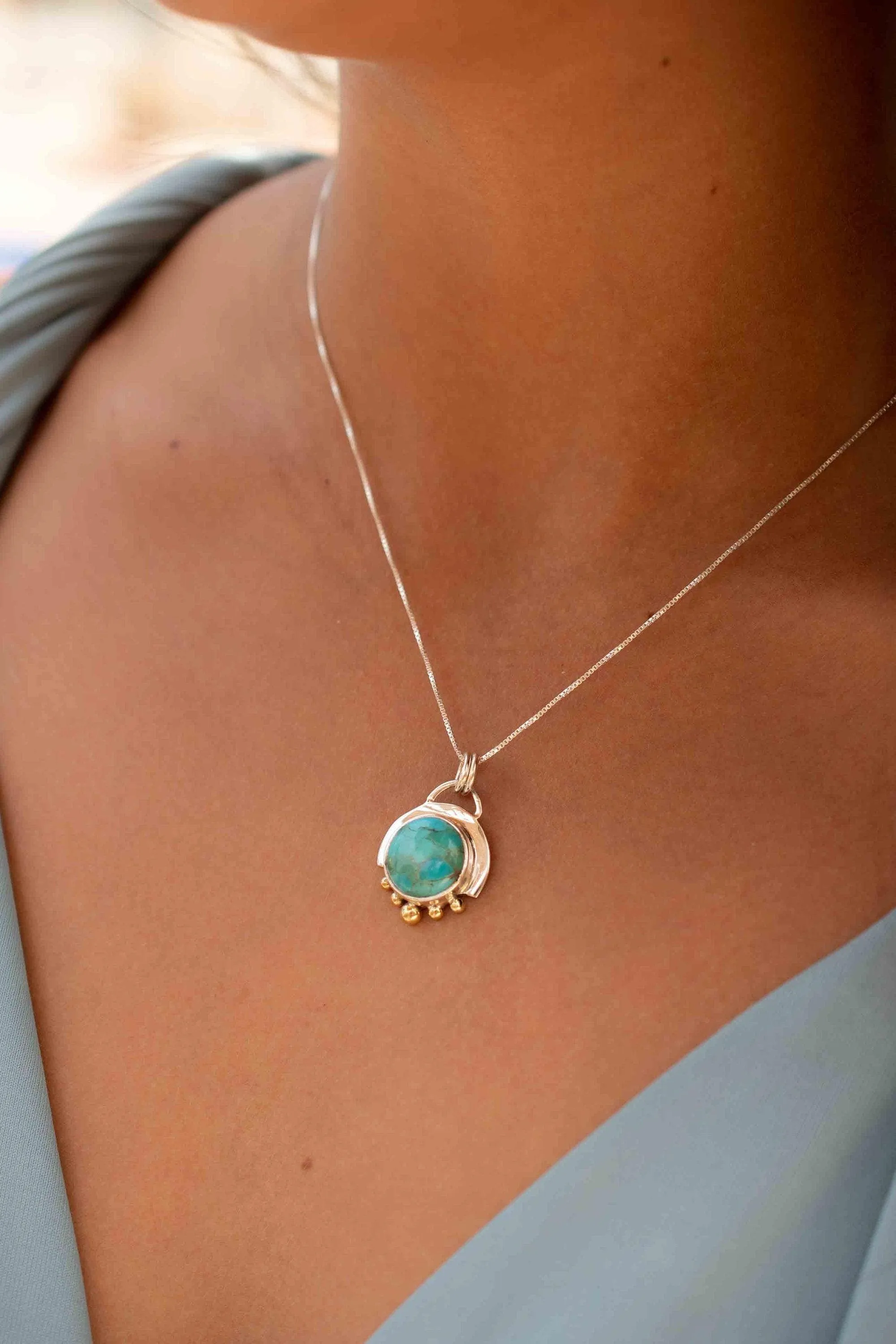 Destiny Pendant ~ Moonstone or Turquoise ~ MN086