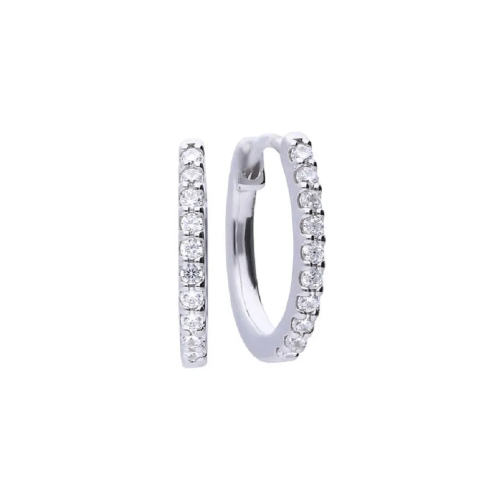 Diamonfire Sterling Silver Cubic Zirconia Hoop Earrings E5609 