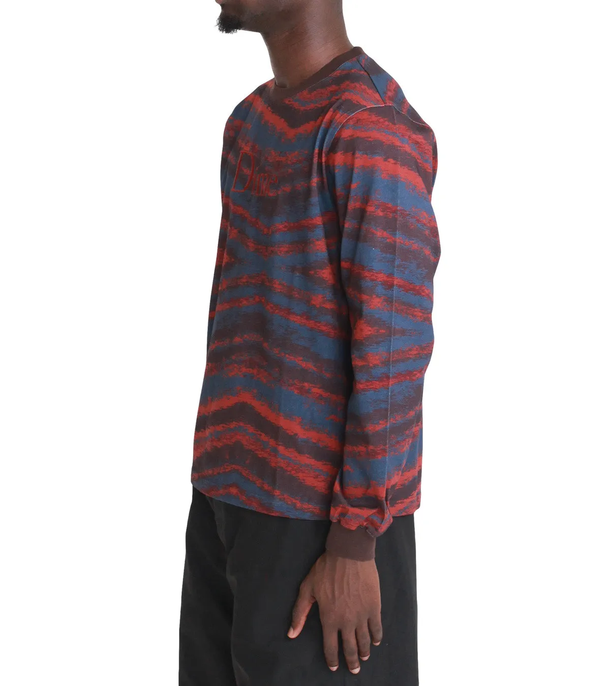 Dime Brushstroke Long Sleeve Shirt Bordeaux