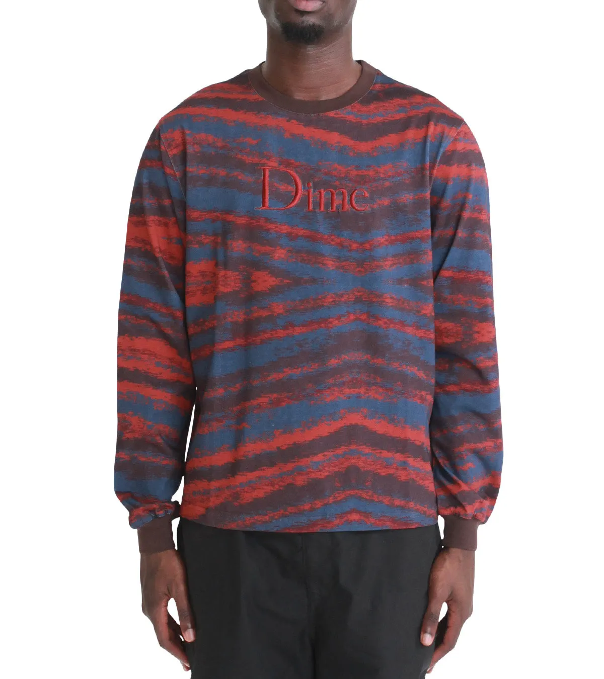Dime Brushstroke Long Sleeve Shirt Bordeaux