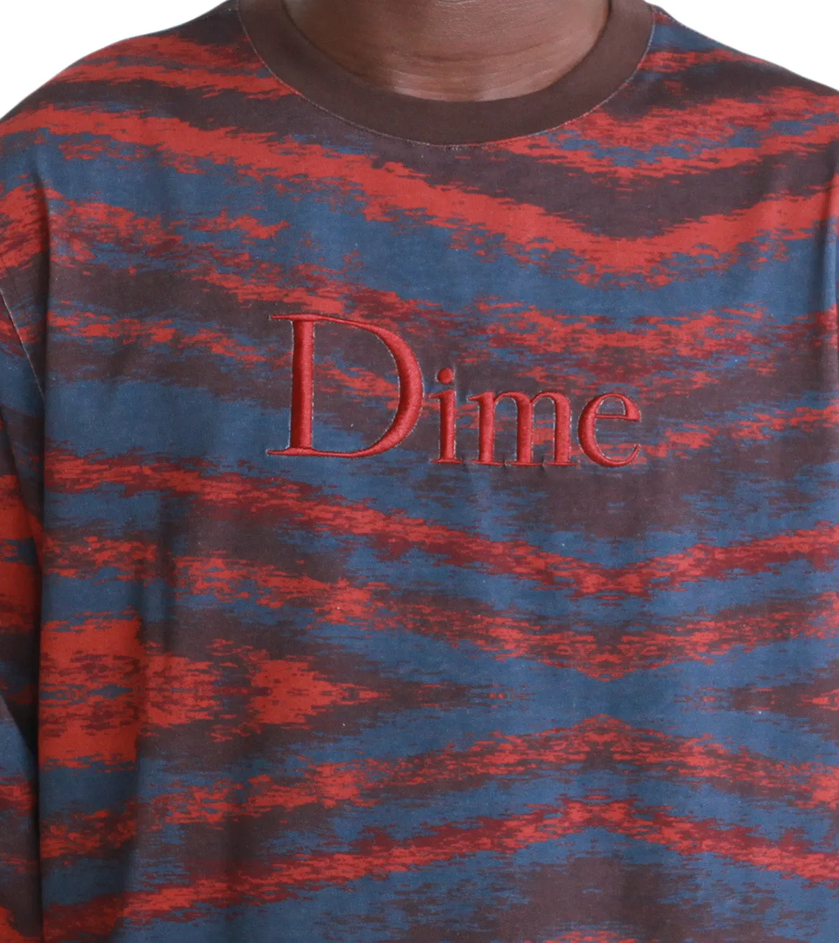 Dime Brushstroke Long Sleeve Shirt Bordeaux