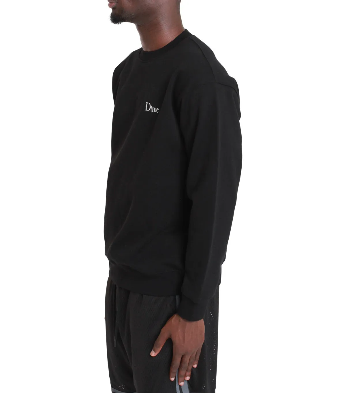 Dime Classic Small Logo Crewneck Black