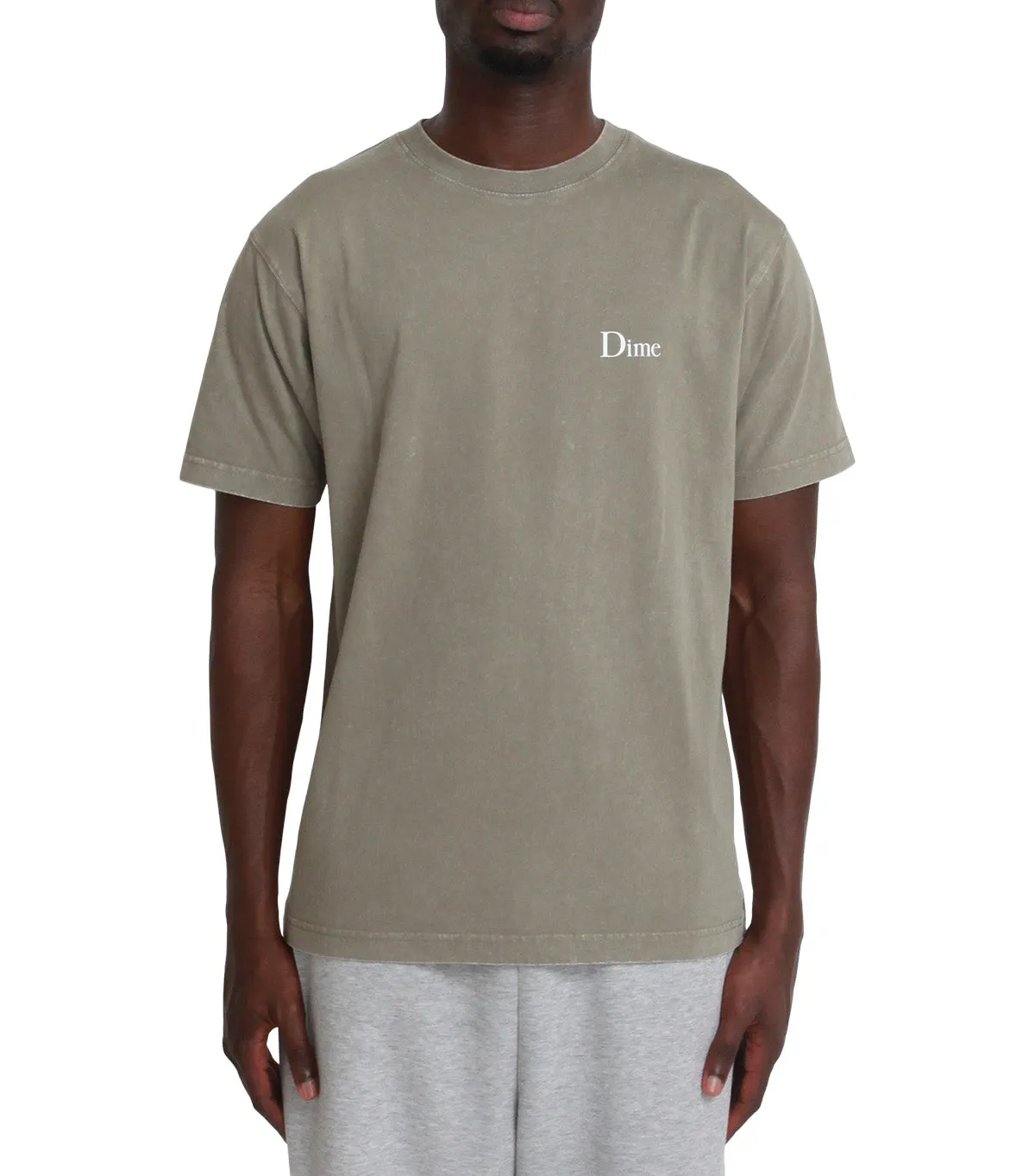 Dime Classic Small Logo T-Shirt Cemenet