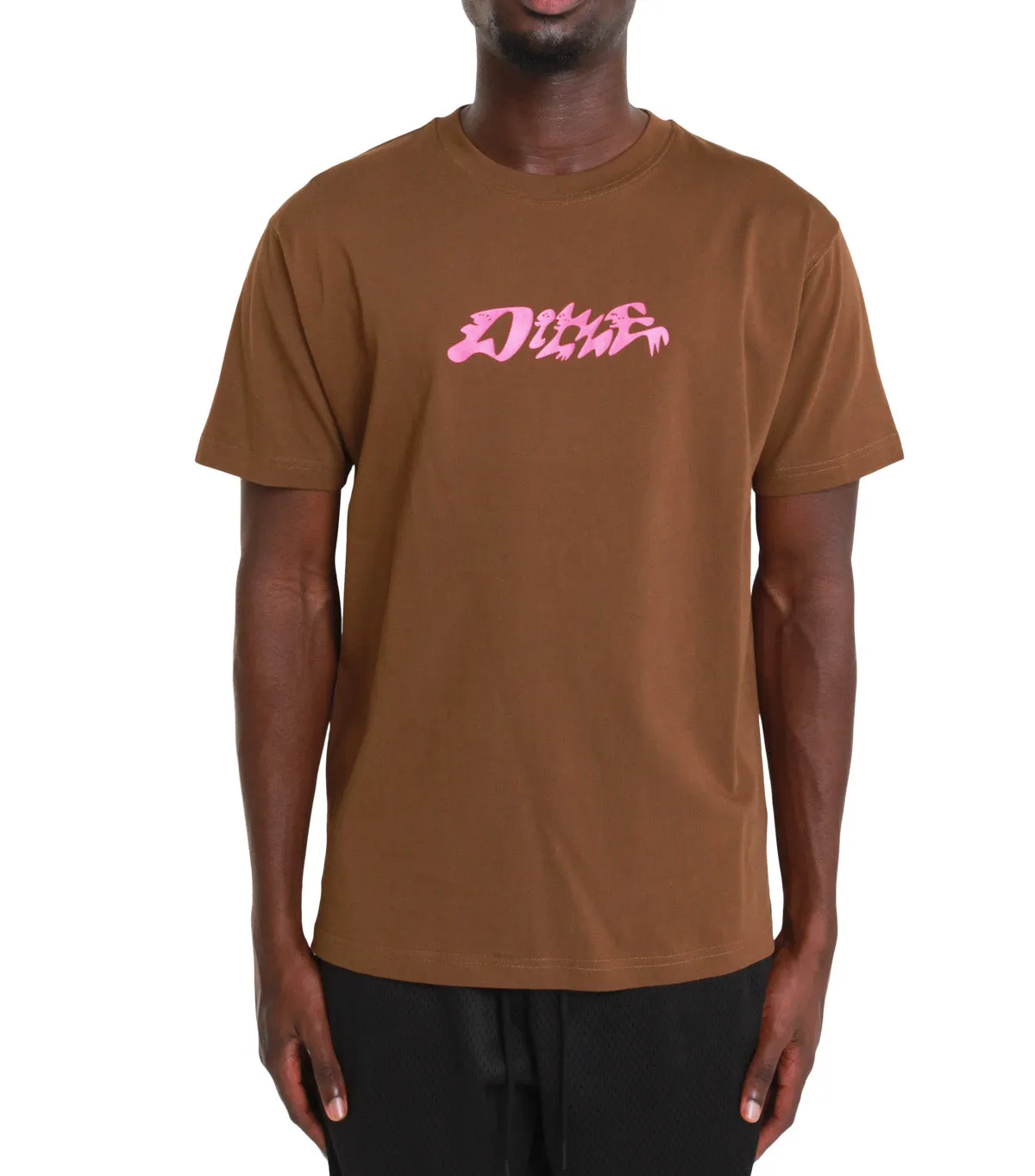 Dime Happy T-Shirt Dark Brown
