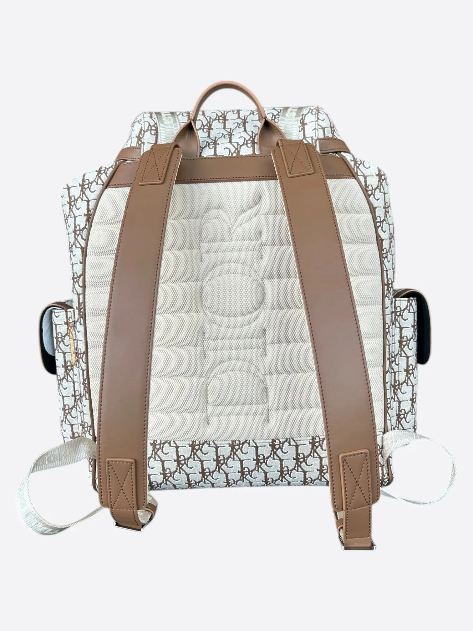Dior Cactus Jack Beige & Brown Oblique Hit The Road Backpack