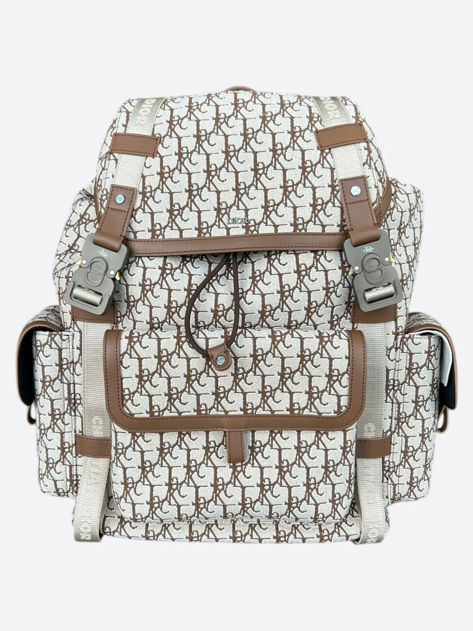 Dior Cactus Jack Beige & Brown Oblique Hit The Road Backpack