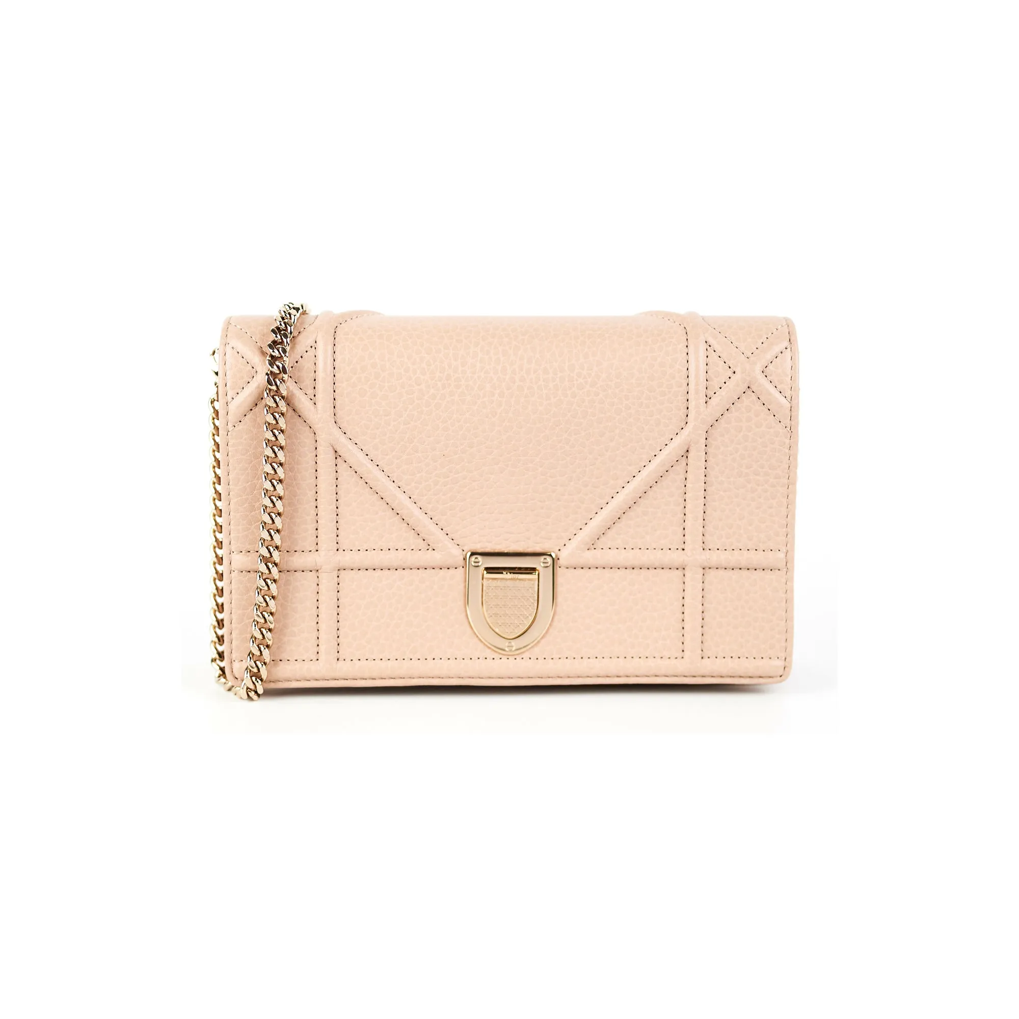 Dior Diorama Wallet on Chain WOC Beige/Pink Evening Clutch Bags Discount