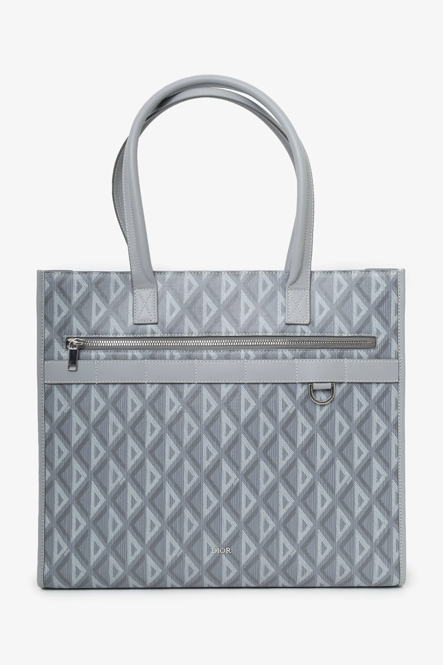 Dior Homme Grey Coated Canvas Diamond Safari Tote Bag handbags bulk sale