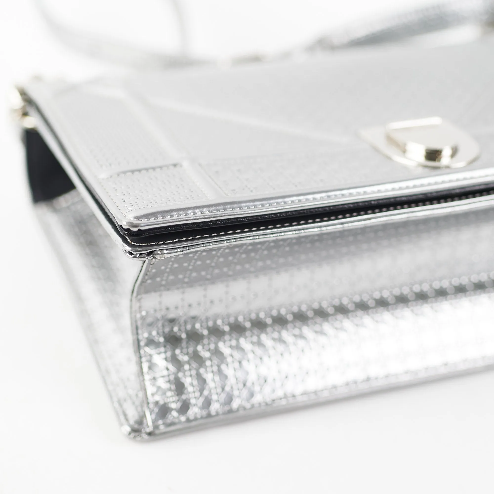 Dior Medium Diorama Metallic Silver