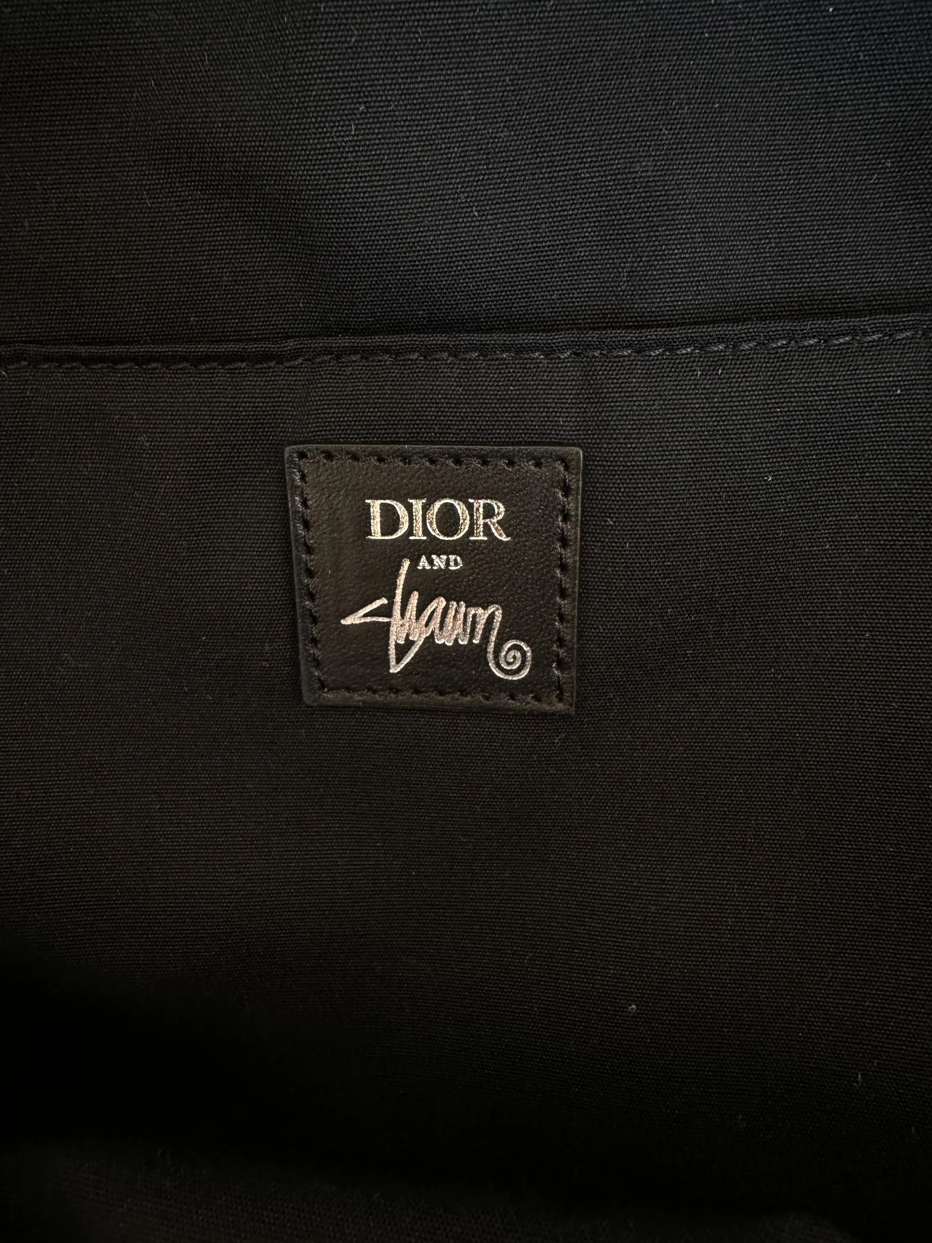 Dior Stussy Black Repeat Logo Rider Backpack