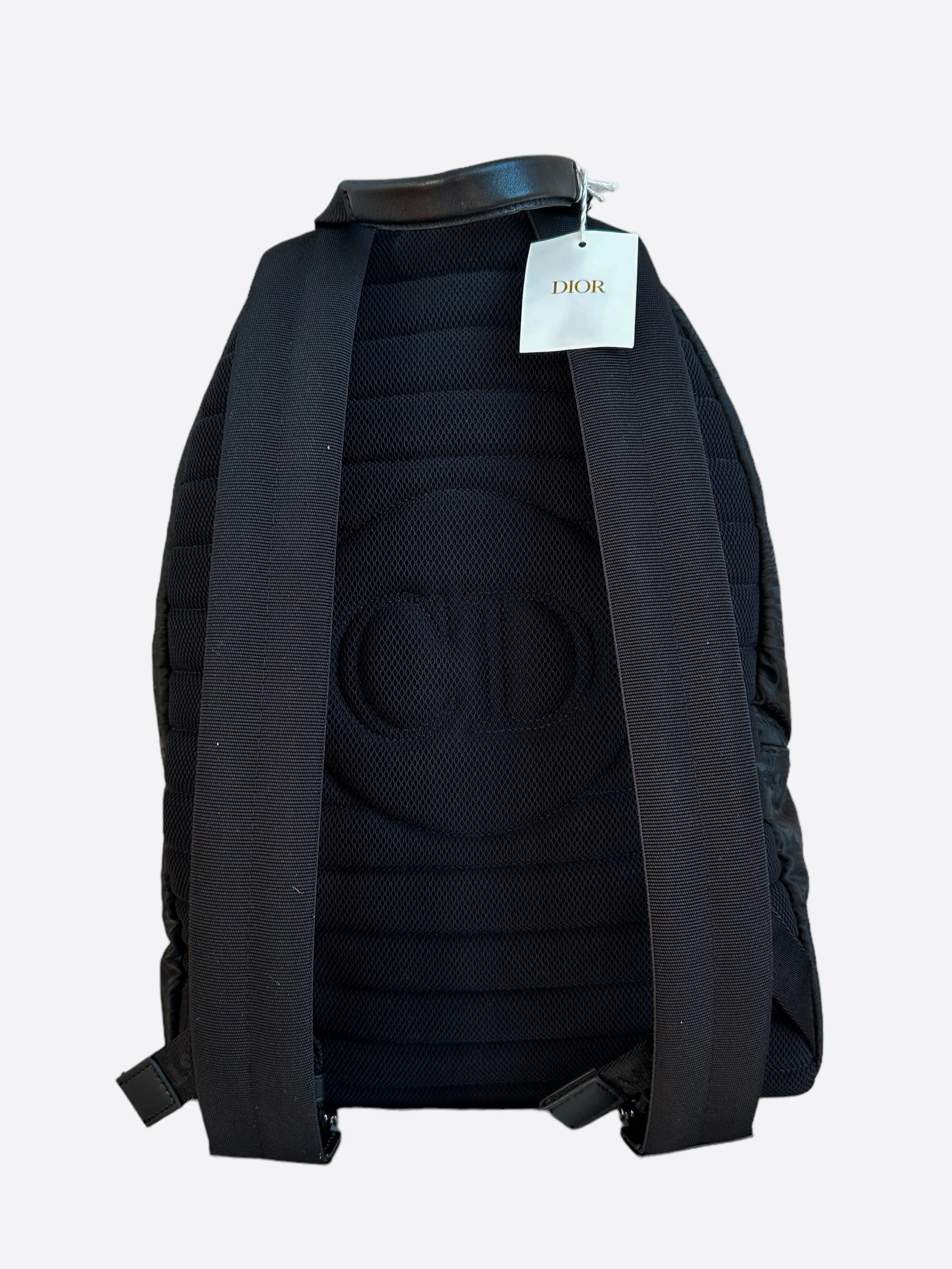 Dior Stussy Black Repeat Logo Rider Backpack